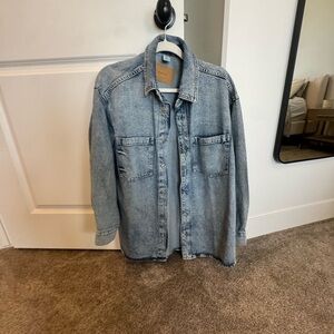 Women oversized soft Denim top